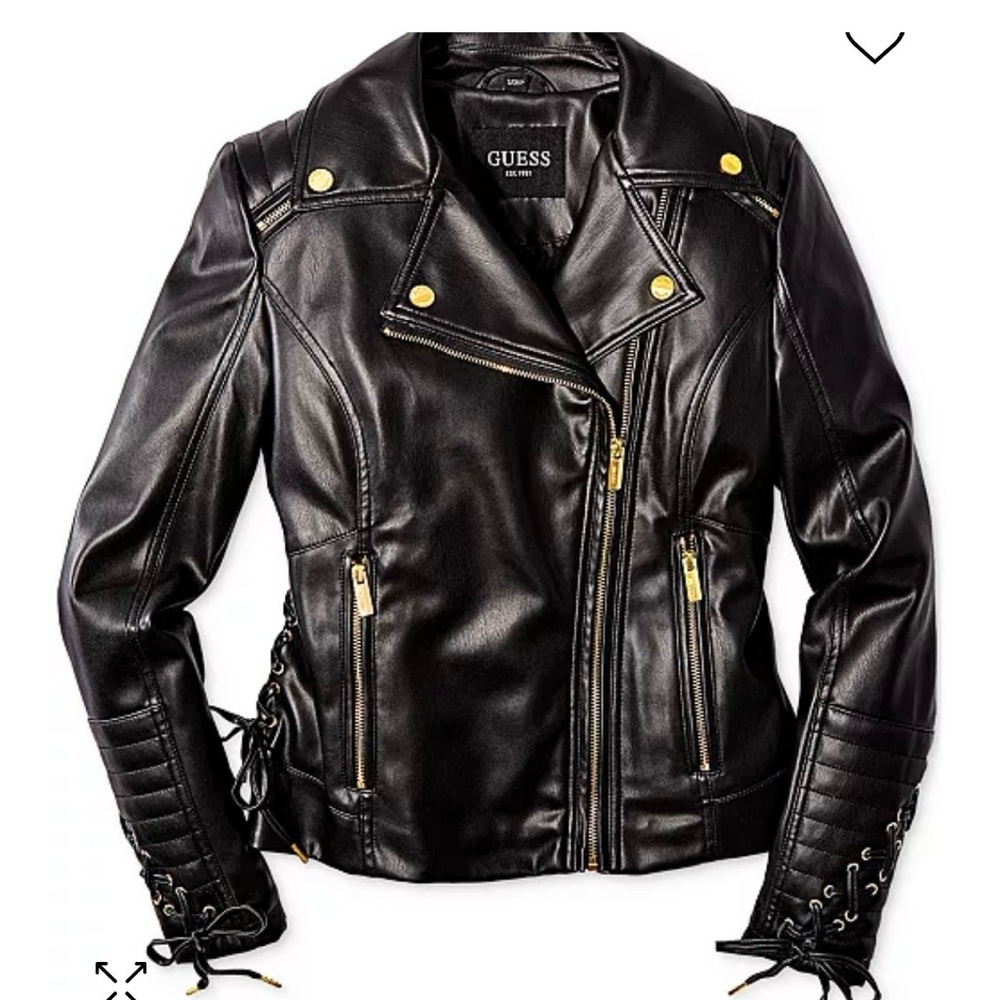 Guess  black leather jacket
